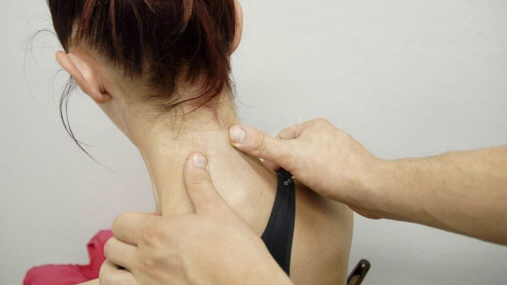 Cervical massage to relax muscles and improve blood circulation