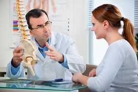 consultation with a specialist in lumbar osteochondrosis